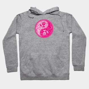 Pink Yin Yang Roses Hoodie